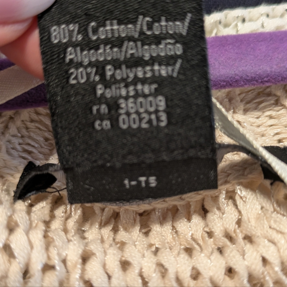 Kelvin Klain Beige and White Knit Top . Size M/L - Picture 7 of 7